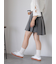 アシメプリーツミニスカート