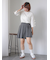 アシメプリーツミニスカート