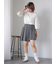 アシメプリーツミニスカート