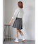 アシメプリーツミニスカート