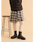 アシメプリーツミニスカート