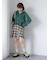 アシメプリーツミニスカート