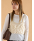 レースカットソー