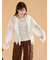 総レースフリルブラウス
