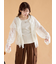 総レースフリルブラウス