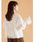 総レースフリルブラウス