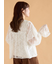 総レースフリルブラウス