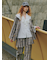 ラッフル襟ブラウス
