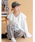ラッフル襟ブラウス