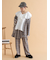 ラッフル襟ブラウス