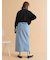 ラッフル襟ブラウス