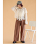 ウォッシュ加工ワイドパンツ
