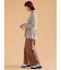 ウォッシュ加工ワイドパンツ