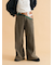 ウォッシュ加工ワイドパンツ