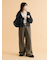 ウォッシュ加工ワイドパンツ