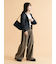 ウォッシュ加工ワイドパンツ