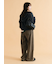 ウォッシュ加工ワイドパンツ