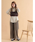 ウォッシュ加工ワイドパンツ