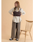 ウォッシュ加工ワイドパンツ