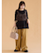 ウォッシュ加工ワイドパンツ