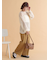 ウォッシュ加工ワイドパンツ