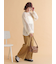 ウォッシュ加工ワイドパンツ