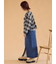 チェックリボンブラウス