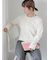 小花柄カットカーディガン