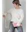 小花柄カットカーディガン