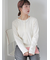 小花柄カットカーディガン