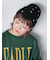 ビジュー付きニットキャップ