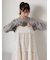 袖フリルモックネックニット