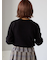 袖フリルモックネックニット