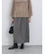 ジグザグ柄フリンジナロースカート