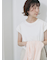 ハシゴレース付きフレンチTシャツ