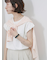 ハシゴレース付きフレンチTシャツ