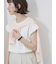 ハシゴレース付きフレンチTシャツ