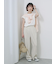 ハシゴレース付きフレンチTシャツ