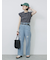 ハシゴレース付きフレンチTシャツ