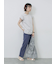 ハシゴレース付きフレンチTシャツ