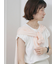 ハシゴレース付きフレンチTシャツ