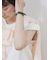 ハシゴレース付きフレンチTシャツ