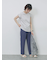 ハシゴレース付きフレンチTシャツ