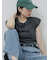 ハシゴレース付きフレンチTシャツ