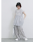 【接触冷感】水彩柄イージーパンツ