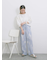 【接触冷感】水彩柄イージーパンツ