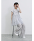 【接触冷感】水彩柄イージーパンツ