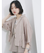シアー開襟シャツ
