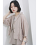 シアー開襟シャツ