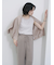 シアー開襟シャツ